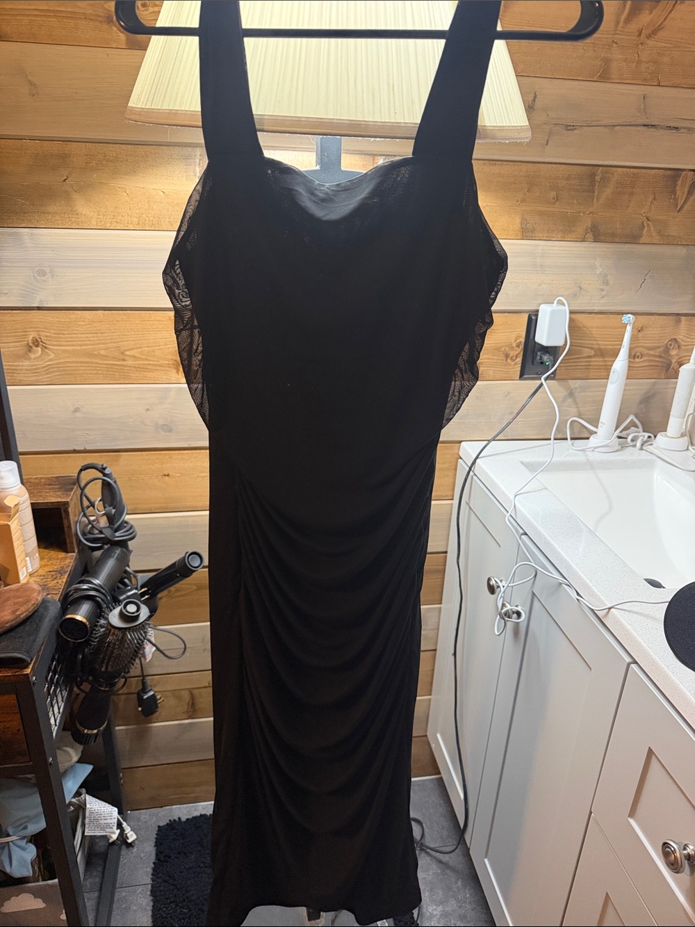 Maurices Black Lace-Trim Maxi Dress